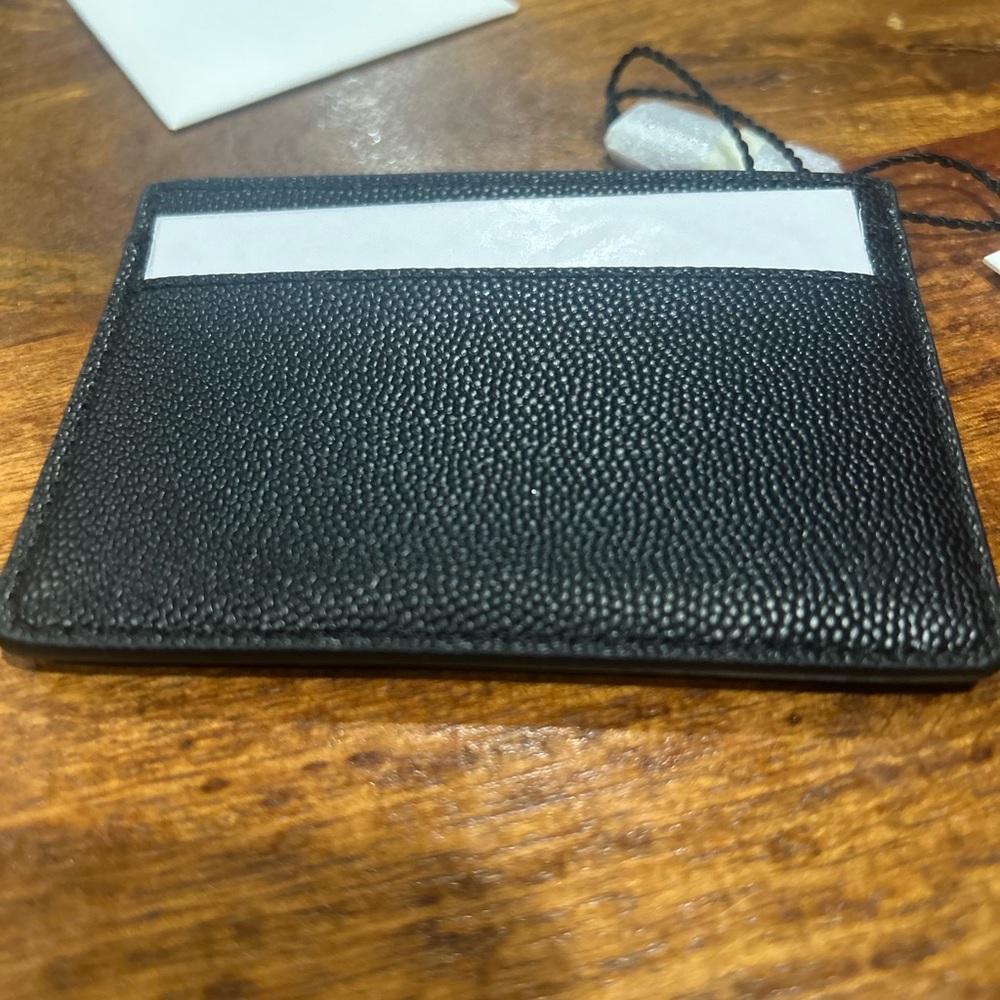 MARC JACOBS card case black pebbled leather New w Tags & Care Card - Picture 5 of 7